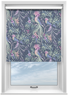 Birds of Paradise, Navy - Twist&Fit Roller Blind